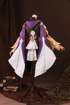 an image of a costume on display in a room with other items and accessories around it