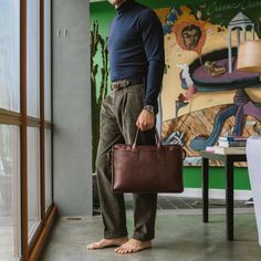 Leather Zipper Briefcase for Men | Handmade Briefcase | Frank Clegg Leatherworks Frank Clegg, Briefcase For Men, Zipper Top, Leather Zipper, Handcrafted Leather, Tumbling, Leather Handle, Duffle Bag, Zipper