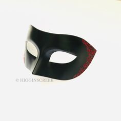 "Elegant Mens Masquerade mask, Custom Mens venetian mask, Black tie Masquerade Ball, Halloween Mens Mask, Black with Gold Mask MORE COLORS Simple and elegant Black Masquerade Masks for Men. The masks can be colored in a variety of shimmers. Picture shown has black with shimmer (Light Gold, red Shown, Other colors available). S H I P P I N G - Last minute masquerade mask shopping? Processed same day or within 24 hours. 1-2 day guaranteed delivery services offered, add items to cart and click on s Formal Black Eye Mask, Black Formal Eye Mask, Black Venetian Masquerade Mask, Red Eye Mask For Masquerade, Red Masks And Prosthetics For Mardi Gras Masquerade, Venetian Masquerade Mask For Halloween Formal, Formal Venetian Eye Mask For Masquerade, Venetian Style Formal Eye Masquerade Mask, Red Venetian Eye Mask