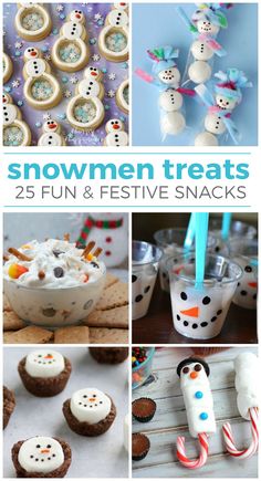 snowmen treats and festive snacks for kids