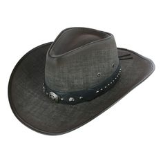 This western hat has an interior elasticized band to help provide you with the perfect fit and also has eyelets for breathability. It features a classic pinch front crown and also has a unique hatband to match with the grey coloring. This hat has UPF 50+ sun protection and is lightweight for all day wear. Made of 65% Polyurethane, 35% Polyester Country Hats, Comfy Pjs, Western Hat, Western Cowboy Hats, Western Hats, Cold Weather Accessories, The Grey, Hat Band, Cowboy Hat