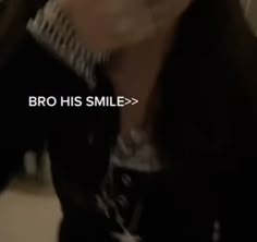 a close up of a person holding a comb with the words bro his smile on it