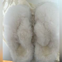 Apparis Brand New Never Worn Size 8 Biba Faux Fur White Slippers!!! New With Dust Bag. White Slippers, White Faux Fur, Faux Fur, Dust Bag, Color White, Slippers, Women Shoes, Brand New, Women Shopping