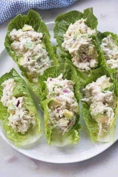 Chicken Yogurt, Bib Lettuce, Chicken Salad Lettuce Wraps, Avocado Chicken Salad Wrap, Chicken Salad Lettuce, Romaine Hearts, Easy Lettuce Wraps, Chicken Shredded, Salad Lettuce