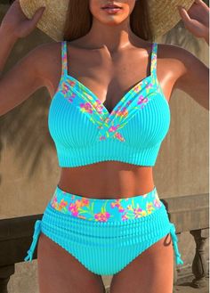 Color:Cyan;Size:XS;Size:S;Size:M;Size:L;Size:XL;Size:XXL;Bra Style:Padded;Support:Wire Free;Pad Style:Removable;Strap Style:Adjustable;Package Contents:1 X Bra , 1 X Panty;Occasion:Sport; Beach Bridesmaid Dresses, Curvy Swimwear, Swimming Suits, Cruise Outfits, Cute Bathing Suits, Bra Style, Cute Swimsuits, Tankini Swimsuits, In The Pool