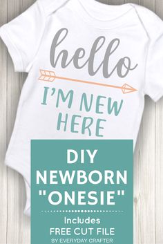 Hello I’m new here – DIY baby bodysuit – Everyday Crafter Diy Onesie, Cricut Air 2, Cricut Inspiration, Maker Ideas, Cricut Air, Free Cricut, Newborn Onesies, Free Cut Files, Silhouette Ideas