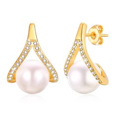 PRICES MAY VARY. Gold Earrings for Women:The gold earrings studs featuring a beautiful shell pearl are the perfect combination of trendy and classic.simple and exquisiteare, Comfortable Stylish and Lightweight,super easy to put on and take off.can meet your various occasions and wearing needs. Make you more elegant and attractive. Pearl Earrings for Women: Pearl Earrings Studs Dangling of the gold earrings is a 9mm white and flawless shell pearl,Help brighten up your appearance and give you a re Pearl Earrings Studs, Rings Trendy, Gold Earrings For Women, Wedding Party Gift, Gold Pearl Earrings, Valentines Day Birthday, Earrings Studs, Ear Rings, Pearl Stud Earrings