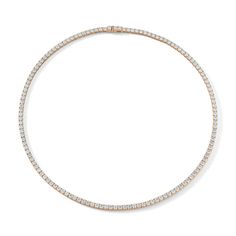 This delicate diamond tennis necklace is a classic piece that never goes out of style. Available in 14K White Gold, Yellow Gold, or Rose Gold Diamond quality is G-H, SI2 Available in two carat weights: Smaller = 0.045 carats per diamond Larger = 0.08 carats per diamond Tongue and groove closure Please contact us for custom length options, diamond qualities or metal colors Stephanie Gottlieb, Pave Bangle, Diamond Stacks, Diamond Tennis Necklace, Flower Band, Double Diamond, Bling Wedding, Gold Bead Bracelets, Diamond Bar