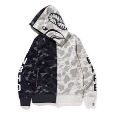 A BATHING APE BAPE x Neighborhood Camo Shark Full Zip 1E73-115-941 Shark Head, Bape Shark, Mens Designer Hoodies, Bape Hoodie, Shark Hoodie, Fleece Cardigan, Camouflage Jacket, Leather Pants Women, Hooded Sweatshirt Men