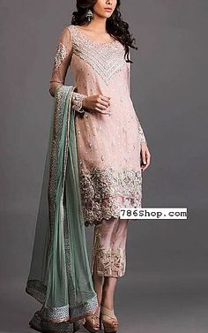 Pink Crinkle Chiffon Suit | Buy Pakistani Indian Dresses | 786Shop.com Pink Punjabi Suit, Green Shalwar Kameez, Pakistani Dresses Online Shopping, Zainab Chottani, Chiffon Suit, Pakistani Party Wear Dresses, Suit Pakistani, Pakistani Formal Dresses, Pakistani Dresses Online