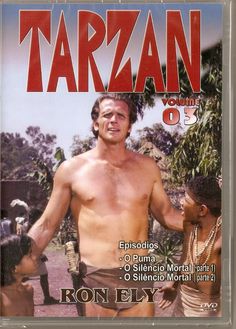 the dvd cover for tarazan, featuring a man with no shirt on