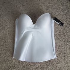 Gorgeous White Satin Bustier From Felina! Size 32d Brand New With Tags! Retail $79 Packaged With Care. Fast Shipping! Stretch Camisole Corset With Built-in Bra, Elegant Push-up Corset With Built-in Bra, White Underbust Bodice With Built-in Bra, Elegant Tops With Built-in Bra, Elegant Bodice With Built-in Bra For Summer, Satin Underwire Corset With Built-in Bra, Elegant Sleeveless Corset With Removable Bra Pads, Satin Corset With Built-in Bra And Underwire, Fitted Strapless Camisole With Removable Bra Pads