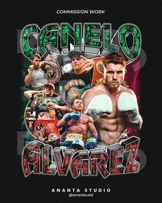 the poster for an upcoming event called canelo algarez