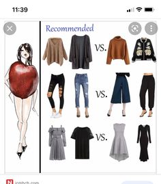 Apple Body Type Outfits, Apple Clothes, Clothes Guide