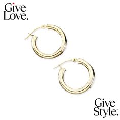 in stock Tube Hoop Earrings, 14k Gold Hoop Earrings, Earrings Collection, Gold Hoop, Gold Hoop Earrings, Everyday Look, Hoop Earrings, Buy Online, In Store