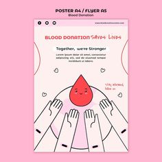 a poster with blood donation saves lives together