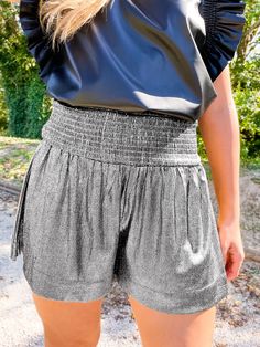 Silver Glitter Pants, Glitter Shorts, Metallic Shorts, Jogging Shorts, Life Of The Party, Hot Shorts, Women Wholesale, Daily Dress, Color Khaki