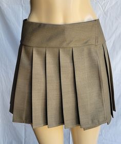 "JUNIOR TO PLUS SIZE \"Espresso\" PLAID MINI SKIRT 14\"-16\" LONG. TO ENSURE YOU ORDER THE CORRECT SIZE SKIRT, PLEASE READ THIS CAREFULLY; THEN MATCH IT WITH SIZES. ALL OUR SKIRTS ARE ALWAYS MADE WITH A 3\" LONG WAITSBAND + THE LEGNTH OF THE SKIRT. OUR SKIRTS ARE ALL MADE TO ORDER AND THE LENGTH MAY SLIGHTLY CHANGE A FEW CENTIMETERS, BUT WE TRY TO BE AS ACCURATE AS POSSIBLE.  BELOW IF THE FINAL LENGTH OF THE SKIRT. *XSMALL - Waistband measures 28\" around when fully closed. Skirt is 14\" long fr Brown Fitted Mini Pleated Skirt, Fitted Brown Pleated Tennis Skirt, Brown Lined Mini Skort, Fitted Brown Lined Tennis Skirt, Fitted Brown Tennis Skirt, Brown Pleated Tennis Skirt, Fitted Brown Skort For Fall, Brown Pleated Short Skort, Brown Fitted Short Skirt