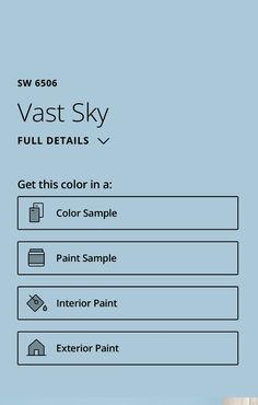 the vast sky full details page is displayed on an iphone screen, and it appears to be in color