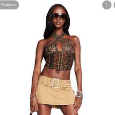 Brand New With Tags. Size Xs. Sold Out Online!! Chic Brown Festival Tops, Chic Brown Tops For Festival, Trendy Brown Festival Tops, Trendy Brown Top For Festival, Trendy Brown Tops For Festival, Casual Brown Crop Top For Party, I Am Gia, Black And Brown, Mini Skirts