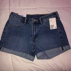 H&M | Shorts | Hm Regular Waist Shorts Sz 2 | Poshmark H&m Shorts, Blue Jeans, H&m, Size 2, Tags, Women Shopping, Blue