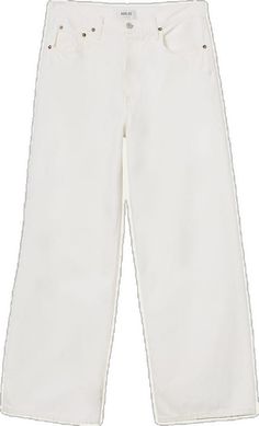 White Straight Leg Jeans With Belt Loops, High-rise White Jeans With Belt Loops, White High Rise Jeans With Belt Loops, High Rise White Jeans With Belt Loops, Trendy White Cropped Flare Jeans, White Cropped Jeans With Belt Loops, White Cropped Leg Jeans With Belt Loops, White Casual Jeans With Belt Loops, White Jeans With Belt Loops For Spring