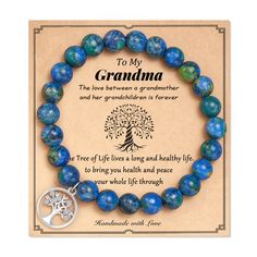 PRICES MAY VARY. [ Grandma Bracelet ] - Grandma always cares for us in every way, we can also convey our love to her. The tree of life bracelet means good health, which can bless grandma with your thoughts, bring her peace, and send your sincere love to her [ Meaningful Grandmother Gift ] - You can give this bracelet as a meaningful gift to your grandma, when she wears this bracelet, she will remind of your love, perfect as great grandma gifts, first time grandma gifts, new grandma gifts [ Size Meaningful Round Beads Bracelet As Gift, Meaningful Round Bead Bracelets As Gift, Meaningful Round Beads Bracelets As Gift, Inspirational Round Beads Jewelry Gift, Meaningful Beaded Bracelets For Mother's Day Gift, Inspirational Stretch Bracelet With Round Beads As Gift, Inspirational Blue Jewelry As A Gift, Meaningful Stretch Bracelet With Round Beads As Gift, Inspirational Beaded Bracelets For Mother's Day Gift