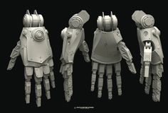 three different types of robot arms and hands