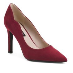 French Connection Red Burgundy Faux Suede Heels Pointy Slip-On Dress Shoes Size 8.5 New Lightly Cushioned Footbed Brand Logo Patch Stiletto Heel Stitch Trim, Scalloped Edges Anti-Slip Sole Faux Suede Finish Pointy Toe, 3.5 In. Heel Man Made Upper, Rubber Sole Please See Photos For Specifics. Es1600 Elegant Red Court Shoes For Fall, Burgundy Synthetic High Heels, Burgundy Suede Pointed Toe Heels, Burgundy Fitted Heels With 4-inch Heel, Burgundy Fitted Heels For Office, Fitted Burgundy Heels For Office, Burgundy High Heel Shoes Medium Width, Slip On Dress Shoes, Red Burgundy