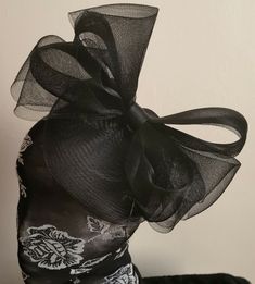 The size is about 30cm-35cm Due to handmade, each one will be very similar, not exactly the same. I can make it onto a clip or a comb instead of headband if you would like, please add message on checkout. Elegant Spring Party Veil, Elegant Adjustable Veil For Party, Tulle Fascinator For Kentucky Derby Evening, Elegant Black Fascinator With Bow, Tulle Fascinator For Evening And Kentucky Derby, Black Bow Hair Accessories For Wedding, Evening Bow Fascinator Headband, Evening Fascinator With Bow On Headband, Elegant Fascinator With Matching Headband For Races