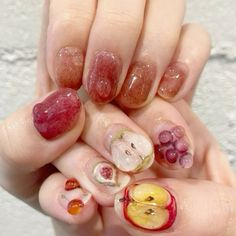 Pretty Gel Nails, Really Cute Nails, Kawaii Nails, Dream Nails, Funky Nails, Dope Nails, Cute Acrylic Nails, Nails Nail, Swag Nails