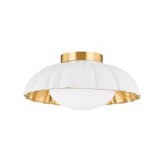 Mitzi - H666501-AGB/CSW - One Light Flush Mount - Penelope - Aged Brass Mitzi Lighting, Lanterns Bedroom, Shade House, Corbett Lighting, Lantern Post, Table Lamps For Bedroom, Hudson Valley Lighting, Led Flush Mount, Hanging Lanterns