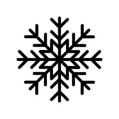 a black and white snowflake on a white background