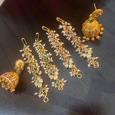 Ear Covering Earrings, Matilu Designs Gold, Matilu Designs, Jewerly Bracelets, Ear Chain, Chandbali Earrings, Gold Fashion Necklace, Gold Earrings Designs, Chain Design