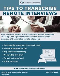 a flyer for an interview on remote interviews