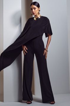 Jumpsuits & Playsuits Bodycon & Occasion Jumpsuits – Club L London - UK Slick Back Bun, Elegance Style, Slick Back, Top Top, Wide Leg Jumpsuit, Black Jumpsuit, London Uk, Playsuit Jumpsuit