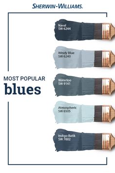 the most popular blue paint colors from sherylin - williams's best selling products