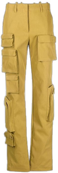 Cargo Trousers, All Brands, Straight Leg, Trousers, Off White, Green, White