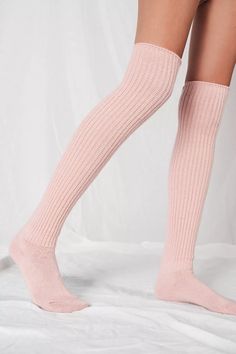 Wolf Sanctuary, High Knee Socks Outfit, Cable Knit Socks, Bulky Knit, Tall Socks, Pink Clothes