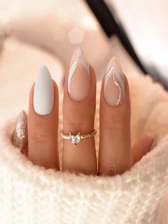 Multicolor  Collar    Color Nails Embellished   Nail,Hand & Foot Care Classy Nail, 2025 Wedding, Amazing Nails, Colorful Nails, Wedding Nail, Her Nails, Prom Nails