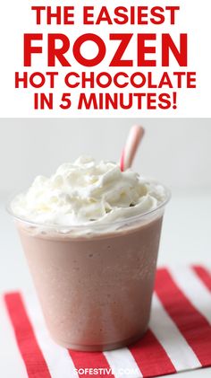 the easyest frozen hot chocolate in 5 minutes