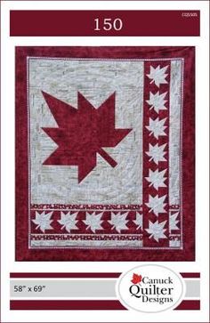 the pattern for this quilt is called maple leaf, which has been made in red and white