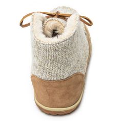 Top off your cool-weather wardrobe with slipper style boots that are both fashionable and comfortable. Crafted from supple suede, a rag wool exterior and oh-so-cozy pile lining, these outdoor-inspired slipper boots featuring a durable heavily treaded sole and are ready to take you from couch to coffee shop in style. Casual Lace-up Winter Booties, Comfortable Winter Walking Boots, Comfortable Suede Slippers For Outdoor, Comfortable Lace-up Suede Boots, Comfortable Walking Boots For Winter, Casual Leather Winter Booties, Cozy Outdoor Boots With Round Toe, Cozy Round Toe Outdoor Boots, Casual Suede Outdoor Slippers