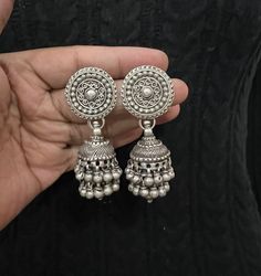 Junk Jewellery, Vintage Silver Earrings, Silver Pendent, Junk Jewelry, Jhumki Earrings, Earring Handmade, Pendent Necklace, Fancy Jewellery, Oxidised Jewellery