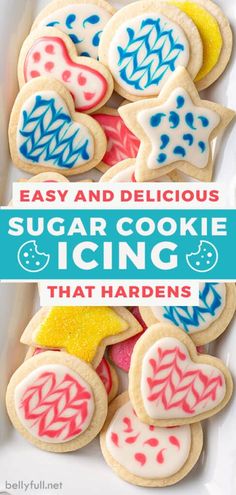 easy and delicious sugar cookie icing that hardens