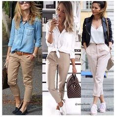 Camel Chinos Outfit Women, Beige Pants Casual Outfit, Khaki Pants Outfit Women Casual, Khaki Pants Outfit Women Work, Outfit Women Casual, Pants Casual Outfit