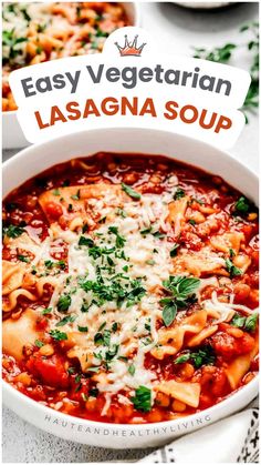 This easy vegetarian lasagna soup is the ultimate comfort food for a cool night! Packed with healthy, hearty ingredients, it’s filling and full of flavor. A deliciously warm and satisfying dish, it brings all the goodness of lasagna in a comforting soup form. Perfect for cozy dinners, this soup is both nutritious and satisfying, making it the ideal choice for a wholesome meal on chilly evenings.