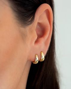 Ear Peircings, Second Hole Earrings, Dainty Gold Earrings, Thick Hoop Earrings, Small Gold Hoop Earrings, Small Gold Hoops, Chunky Hoop Earrings, Tiny Earrings, Ear Cuffs