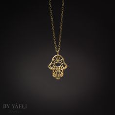 Hamsa necklace – Dainty geometric hamsa necklace, The ultimate accessory to celebrate the Jewish tradition , it makes for the perfect Hanukkah gift for mom or sister, or a gift to any of your loved ones. A gift that everyone will be delighted to get! ★ Comes in our signature box, ready for gift giving. ... Hamsa Necklace Gold, Protective Charms, Jewelry Design Studio, Hamsa Jewelry, Good Luck Necklace, Hamsa Charm, Gold Hamsa, Hamsa Pendant, Jewish Jewelry