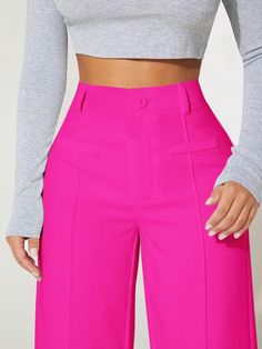 These Cute Pink Seam Front High Waist Pants are perfect for any casual or dressed-up look. Made with a high waist design and seam front detailing, these pants are both trendy and comfortable. The perfect addition to any fashion-forward wardrobe. 92% Polyester, 8% Elastane Machine Wash Zipper Closure Size Chart XS = Dress 0-2, Bust, 31"-32.5", Waist 23"-24, Hip 31"- 34"Small = Dress 4-6, Bust,33"-35", Waist 25-26", Hips 35"-37"Medium = Dress 8-10, Bust 35-36" Waist 27-28", Hips 38-39"Large =Dress 12-14,Bust,38-40, Waist,29-31", Hips 40-42"14/16 - Bust 40"-42", Waist 33.5"-36", Hips 44"-46"18/20 - Bust 42"-44", Waist 37"- 40", Hips 47"-50" Wide Leg Bottoms With Seam Detailing For Spring, Spring High-waist Pants With Seam Detailing, Spring High Waist Pants With Seam Detailing, High Waist Pants With Seam Detailing For Spring, High-waisted Pants With Seam Detailing For Spring, Fitted Pants With Seam Detailing For Spring, Chic Spring Bottoms With Seam Detailing, Chic Bottoms With Seam Detailing For Spring, Spring Solid Color Straight Leg Dress Pants